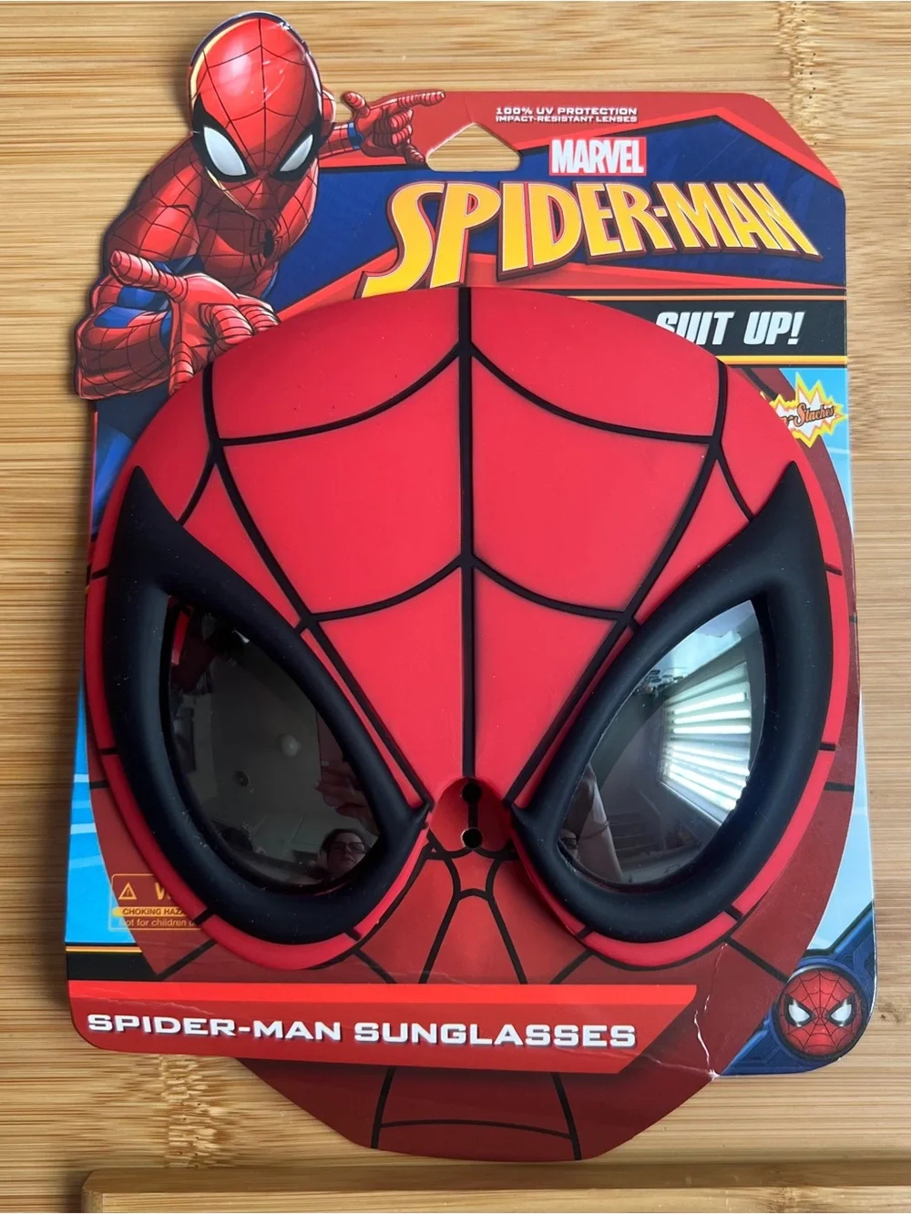 Marvel Spider-Man Costume Sunglasses Adults - Kids Red UV Protection New on Card